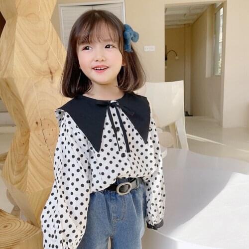 2021 Retro Children Clothes Spring Summer Girls Cotton Blouses Shirts Kids Teenagers Outwear Breathable High Quality