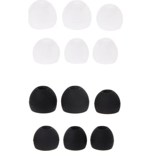 27RA 6 Pairs(S/M/L) Soft Silicone Replacement Eartips Earbuds For Earphone Headphone