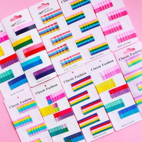 40/50 Pcs Cute Candy Colorful Alloy BB Clips Barrettes Simple Hairpin Hair Clip for Girls Kid Hair Accessories