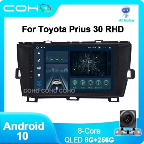 COHO For Toyota Prius 30 RHD Car Multimedia Player Radio Stereo Android 10 Octa Core 6+128G