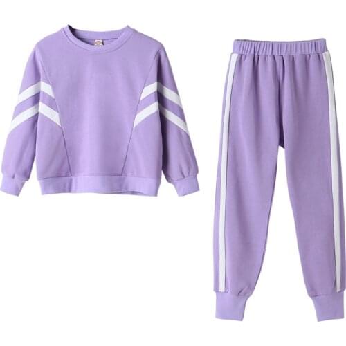 Children Sports Suit Girls 2-piece Set Autumn Clothes 2021 New Clothes Kids Casual Clothes Teen Running Suit Baby Toddler Set