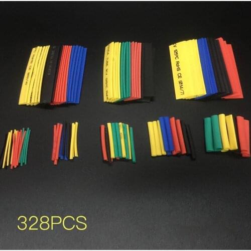Hot 328pcs Car Assorted Electrical Cable Heat Shrink Cable Tube Insulation Sleeve Shrinkage Protection Sleeve Thermal Autom P1F0