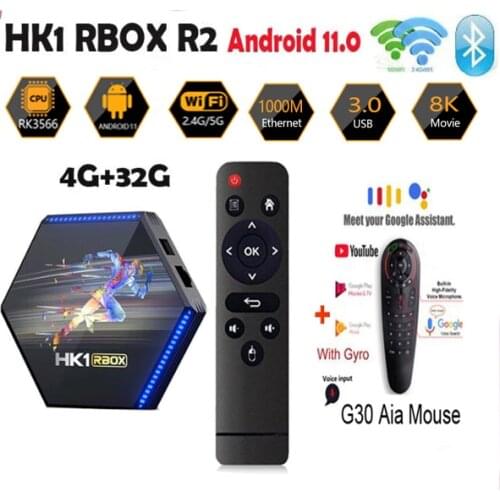 HK1 RBOX R2 Android 11 TV Box Smart Set Top Box 2.4G 5G Wifi BT4.0 RK3566 1000M LAN 4GB 32GB 64GB vs X96 MAX PLUS H96 MAX 3566