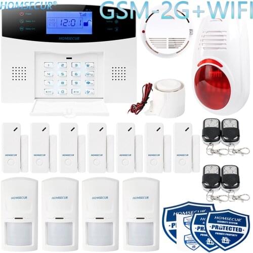 HOMSECUR Wireless&Wired WIFI GSM Burglar Intruder Alarm System+IOS/Android APP