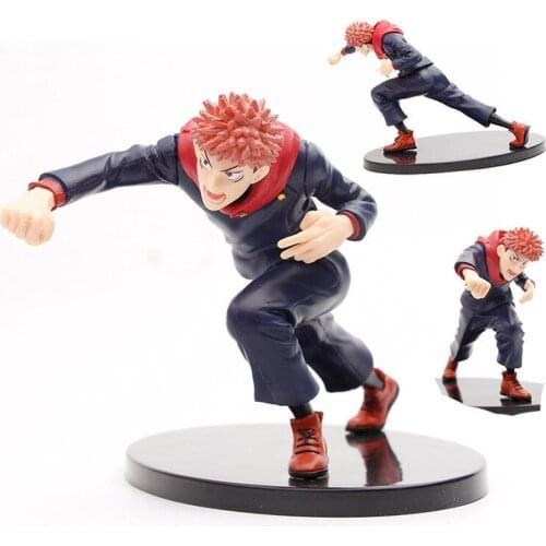 Kaisen Itadori Yuji Punching 2021 New Anime Jujutsu Ver. PVC Action Figure Collectible Model Doll Toys Anime Figure Gift 13cm