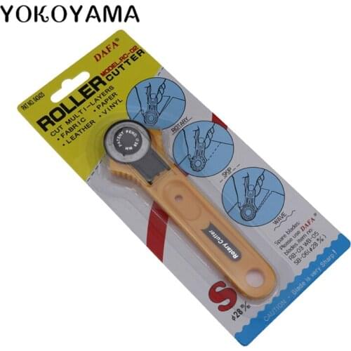 YOKOYAMA 28mm Cloth Wheel Knife Cutter Patchwork Roller Wheel Knife Cloth Rotary Cutte Fabric Cutting Tool DIY Sewing Parts
