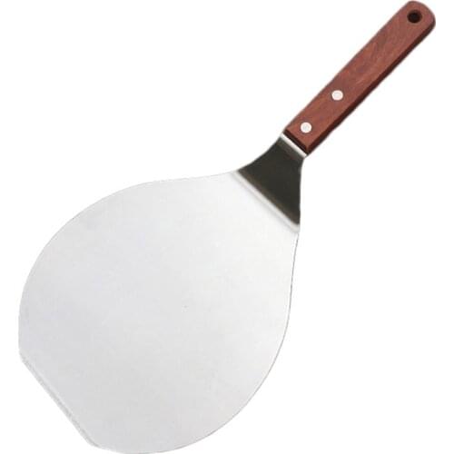 Stainless Steel Pizza Peel with Wood Handle Pizza Spatula 33.5cm Long x 16.4cm Wide Large Pizza Paddle for Baking Bread Pizza