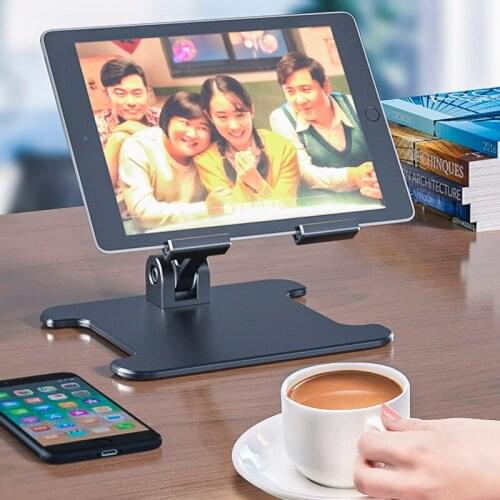 Foldable Table Stand Holder For IPad Pro 12.9 11 10.2 Air Mini Aluminum Alloy Riser Bracket Adiustable For Samsung Xiaomi 2021