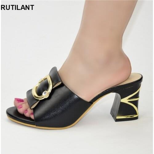 New Arrival African Shoes Without Bag Set Comfortable Women Shoes for Parties Female High Heels Women Wedding Shoes with Metal
