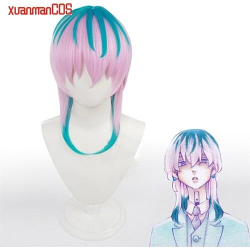 Anime Tokyo Revengers Rindo Haitani Cosplay Wig Tenjiku pink Hair Heat Resistant Synthetic Hair Wig Cap Halloween Accessories