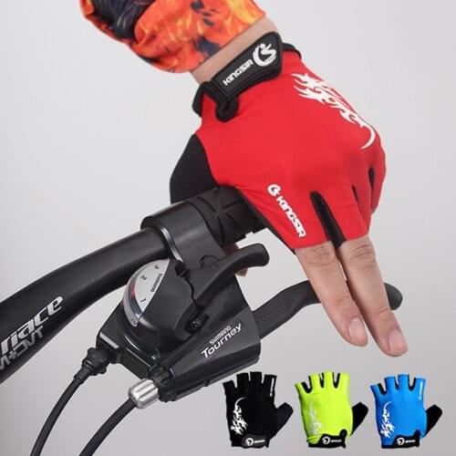 KINGSIR Bike Cycling Gloves Half Finger Motorcycle Racing fitness cross weight lifting Sport Gloves wearable men women kid S XXL