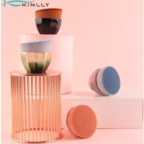 Flat Shape Brush Women Fundation Brush Thick Loose Powder Cosmetics Cream Foundation Brush for Makeup Solid Color Makeup Tool