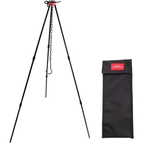 Picnic Cookware Tripod Aluminum Alloy Hanging Cooking Pot Outdoor Camp Camping Cookware Portable Hiking Picnic Accessories