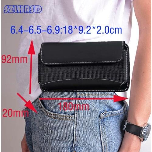 Mens Oxford Fabric Waist Bag Belt Clip Fanny Pack Case Rugged Outdoor Phone Bag AGM A9 X2 X3 Caterpillar Cat S61 S60 S31 S41