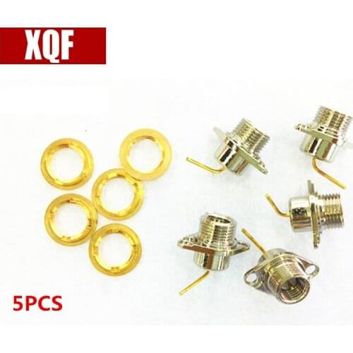 XQF 5PCS Connector SMA plug 2-hole flange Kenwood Radio TK2107 3107 2260 3160 3260