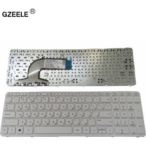GZEELE Russian Laptop keyboard FOR HP 15-f000 g000 15-h000 15-r000 15-F 15-G 15-H TPN-Q130 TPN-Q132 15-e063TX e042 e064 RU WHITE