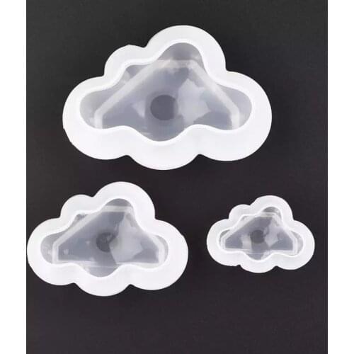 3PCS 3D Cloud Shape Silicone Mold Resin Casting Molds Soap Candle Molds For DIY Epoxy Resin Crystal Crafts Handmade Decorations