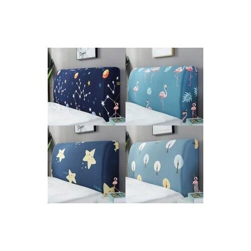 Modern Elastic All-inclusive Bed Head Cover Floral Dust-proof Bed Head Back Protection Dust Cover Plain Soft Headboard Cover