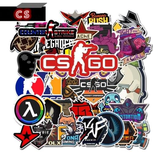 50pcs Boys Favor Hot Game Counter-Strike Stickers Laptop iPhone Luggage Bedroom Wall Notebook Decals Sticker Birthday Gift Toys