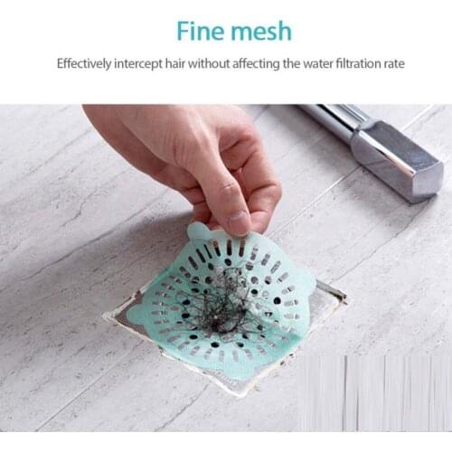 Universal Disposable Sink Filter Anti-blocking Hair Catcher Hair Stopper Kitchen Bathroom Shower Drain Cover Net Stickers