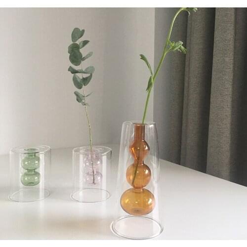 Flower Vase For Table Decoration Living Room Decorative Vase Modern Flowers Arrangement Handmade Tabletop Vases For Flowers