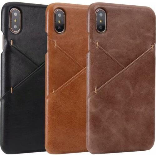 High quality leather cowhide matte Phone Case For iPhone 11 Pro MAX Slim Wallet Card Back Cove For iPhone X XR XS MAX 8 7 6 6S
