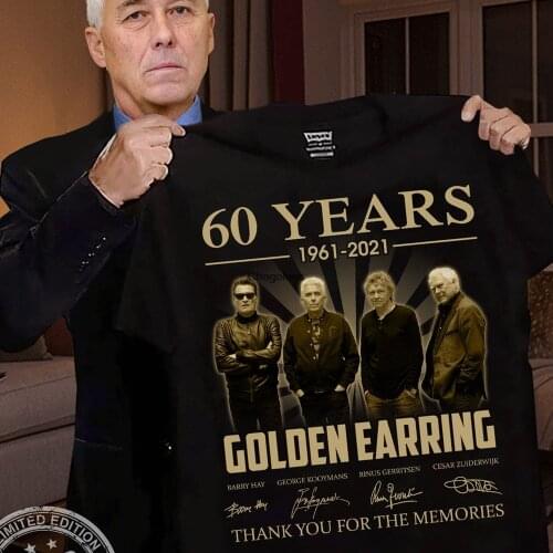 Golden Earring 60 years 1961 2021 signatures thank you for the memories shirt