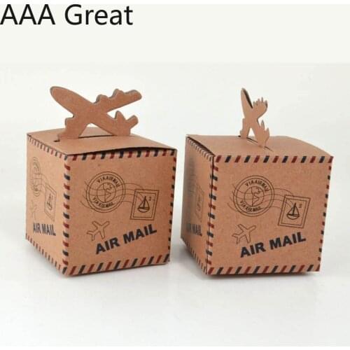100Pcs/Lot Wedding Paper Candy Boxes Birthday Party Gifts Box Handmade Package Chocolate Cake Guests Favor Box Handle