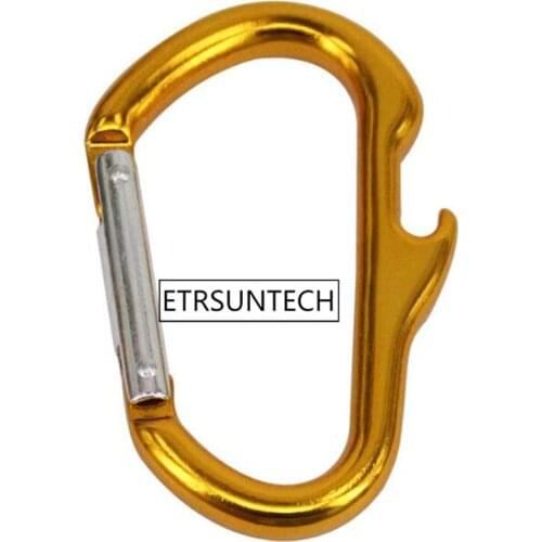 100pcs Portable Outdoor Aluminum Alloy Carabiner Key Chain Camping Hiking Multi Function Bottle Opener