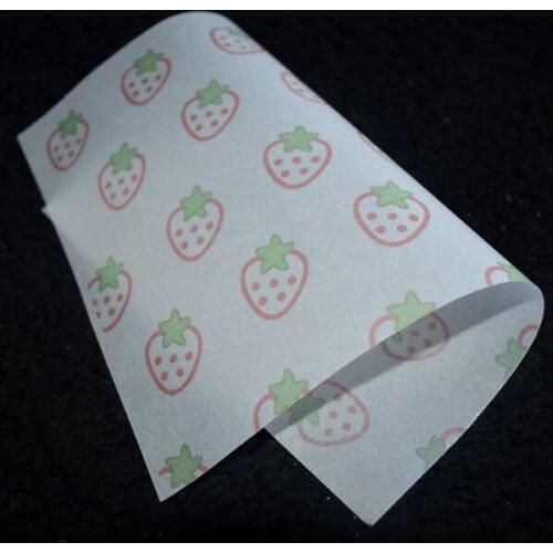 15x21cm,200pcs/lot StrawBerry pattern Handmade Soap Paper gift packing oil/water proof paper