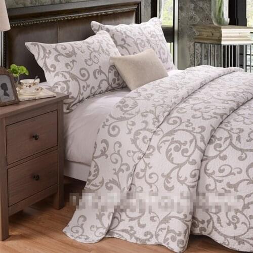 Free shipping American fresh pastoral style 3pcs patchwork quilt full/queen size washed aircondition bed cover/bedspread