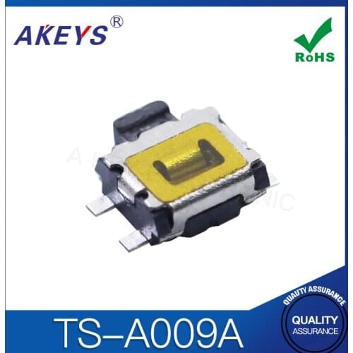 50PCS TS-A009A 3*3.5 Waterproof tact switch side press 4 pin SMD/SMT vertical without column LY-A03-04