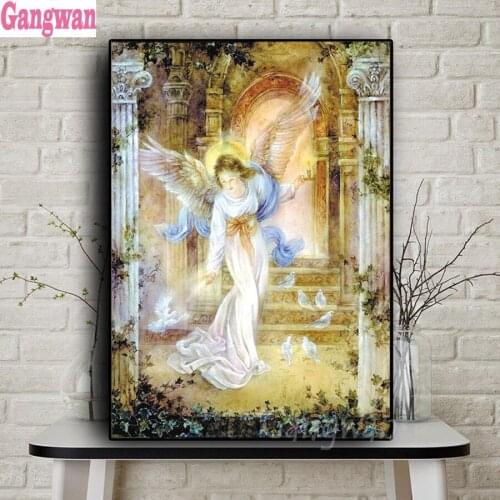 5d diy diamond painting angels dove landscape 3d cross stitch set diamond embroidery kits full square rhinestone mosaic decor