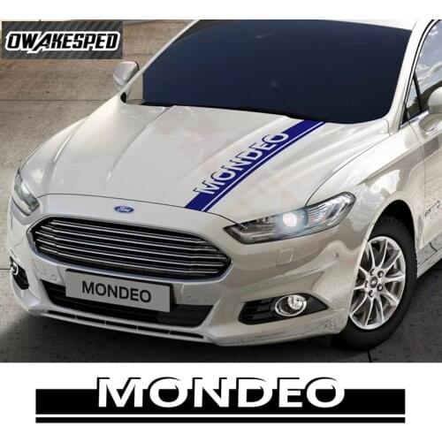 Car Hood Bonnet Stripes Auto Engine Cover Decor Sticker Exterior Accessories Racing Vinyl Decals For-Ford Mondeo MK3 MK4 MK5