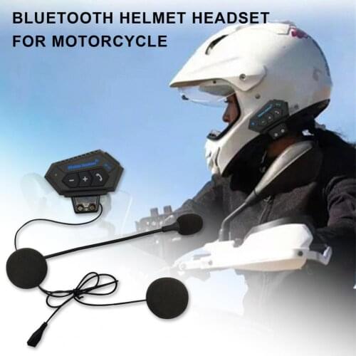 Motorbike Helmet Headset Wireless Bluetooth-compatible 4.1 Portable Stereo Headphone Interphone with Microphone for Motorcycle