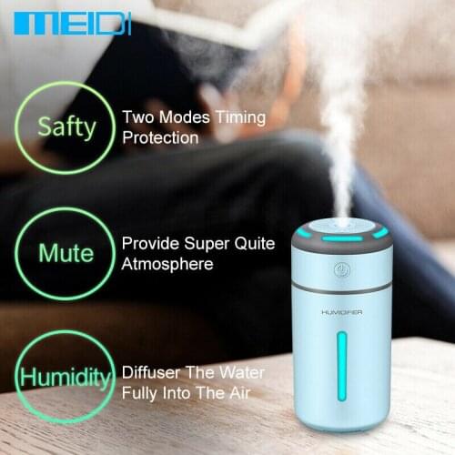 ELOOLE Cup Mini Air Humidifier USB LED Light Household Bedroom Small Mini Aroma Air Purification Home Car Mist Maker Fogger