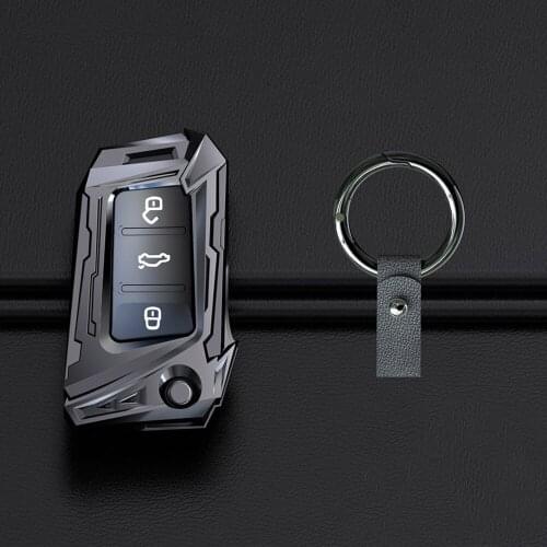 Gun Black Zinc Alloy Car Key Case Cover For VW Volkswagen Beetle Passat Tiguan Touran Jetta MK1-MK6 Golf GTI/Rabbit Car Styling