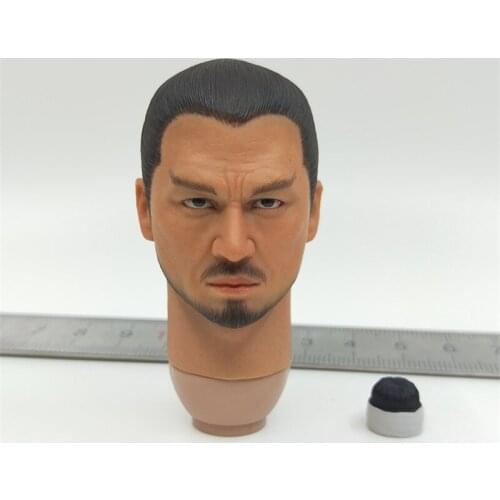 For Sale 1/6th Male Head Sculpture With Hair Of KLG-R024 Ancient Chinese General of Ming Dynasty For 12 inch Soldier Accessories