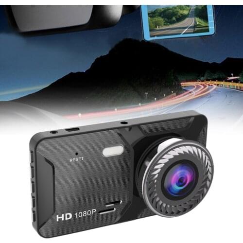 1080P Dual Dash cam 170° Wide Angle Full HD 4" IPS Touchscreen Dashboard Camera Fit for Motion Detection Security Monitoring