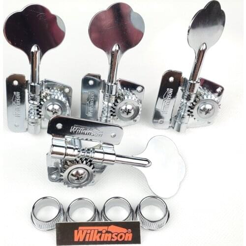 Open Frame Electric Bass Machine Heads Tuners Wilkinson Tuning Peg Chrome Silver for bass WJBL-200 from korea