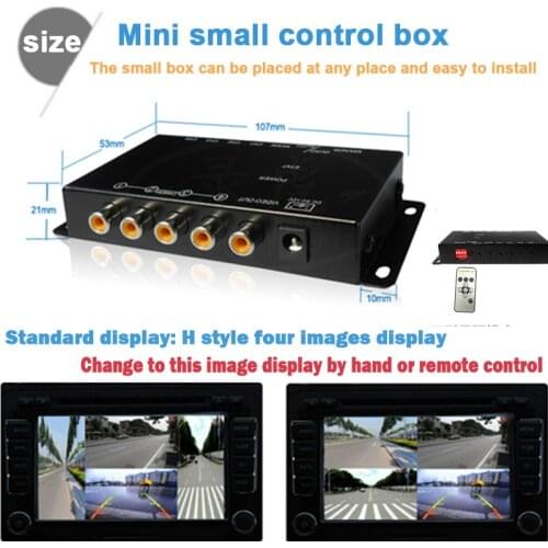 IR control Car Multiple Cameras Image Switch Control Box Front/Rear/Left/Right View Parking System Video Control 2 3 4 Cameras