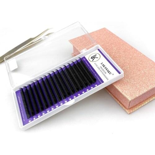 LAKANAKU Individual Eyelash Extension Supplies Russian Volume Silk Lashes Tray for Eye Beauty Makeup