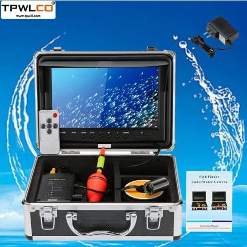 9inch 1000TVL Fish Finder Underwater Fishing Camera 12pcs LEDS 15m Cable Video Camera Kit Support DVR For Ice/Sea Fishing