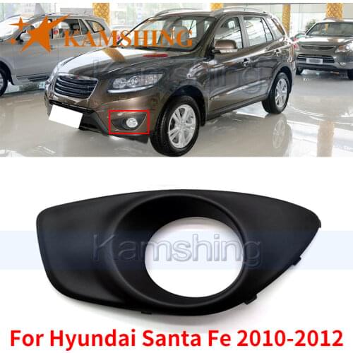 Kamshing For Hyundai Santa Fe Santafe 2010-2012 Front Bumper Fog Light Frame Fog Light Cover Fog Lamp Cap Frame Shell Housing