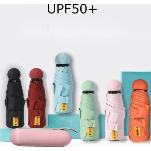 8 Ribs Pocket Mini Umbrella Anti UV Paraguas Sun Umbrella Rain Windproof Light Folding Portable Umbrellas For Women Men Children