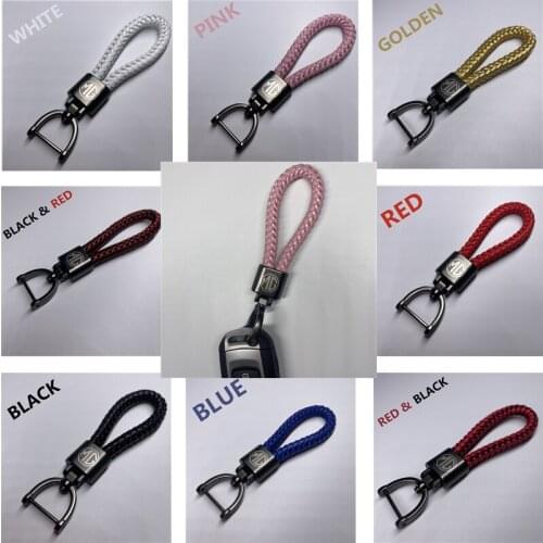 Leather Zinc Alloy Car Key Rings Keychain Key Chain For MG7 MG3 MG5 MG6 MGHS MGZS MG-RX5 MGGS MG-HECTOR MG-V80 car accessories