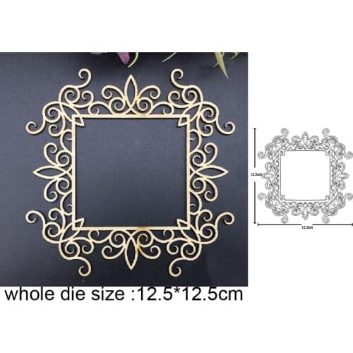Square Lace frame Metal Cutting Dies Scrapbooking Stencil DIY Paper Card Decorative Embossing Die Cut Craft Dies 2020 NEW