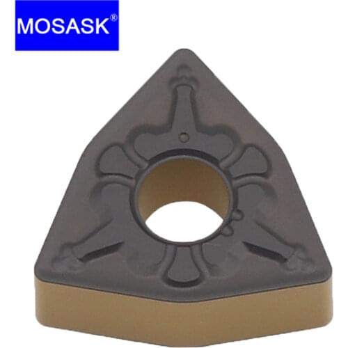 MOSASK 10PCS WNMG 0804 04 08 12 ZC32S Carbon Steel Processing CNC Lathe Machining Tungsten Solid Carbide Insert