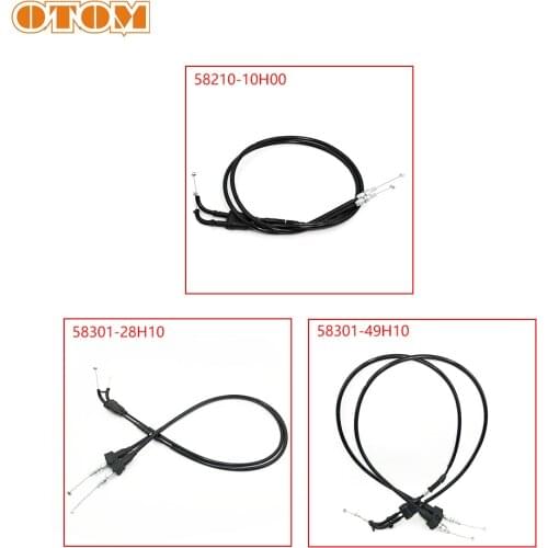 OTOM Motocross Double Head Motorcycle Throttle Cable Carburetor Accelerator Oil Hoses Line Steel Wire For SUZUKI RMZ250 RMZ450