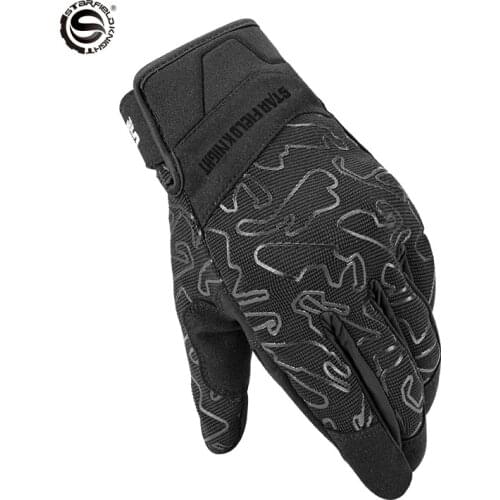 STAR FIELD KNIGHT Motorcycle Riding Glove Breathable Coldproof Touchscreen Moto Gloves Full Finger Reflective Motorbike Gloves
